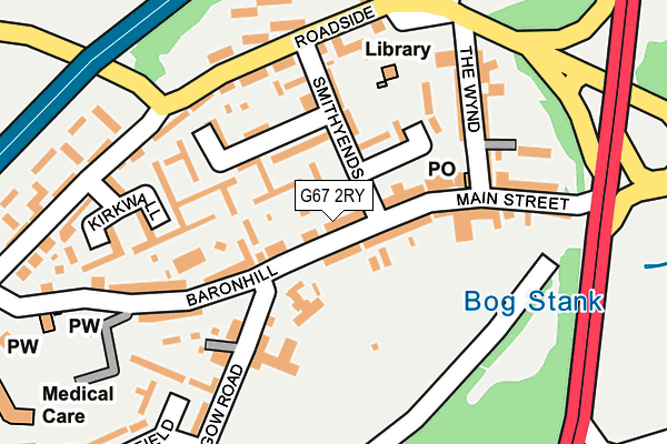 G67 2RY map - OS OpenMap – Local (Ordnance Survey)