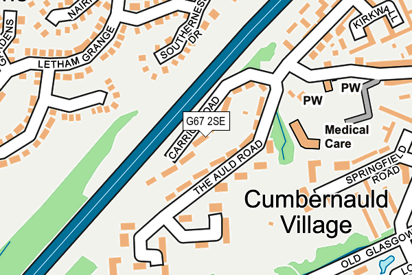 G67 2SE map - OS OpenMap – Local (Ordnance Survey)