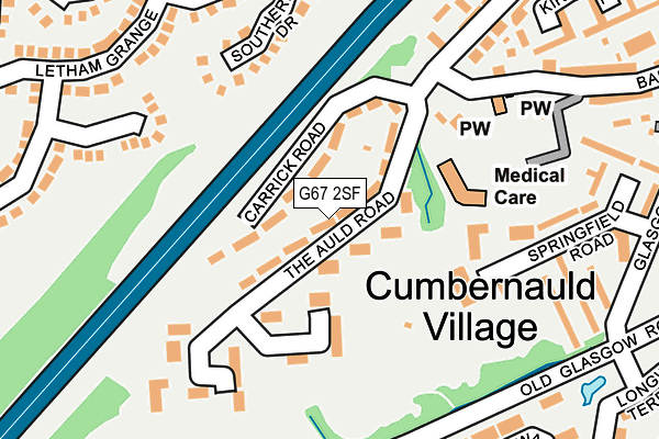 G67 2SF map - OS OpenMap – Local (Ordnance Survey)