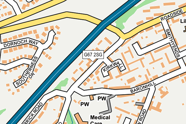 G67 2SG map - OS OpenMap – Local (Ordnance Survey)