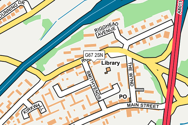 G67 2SN map - OS OpenMap – Local (Ordnance Survey)