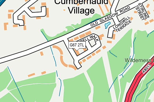 G67 2TL map - OS OpenMap – Local (Ordnance Survey)