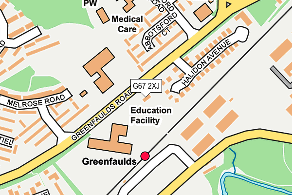G67 2XJ map - OS OpenMap – Local (Ordnance Survey)