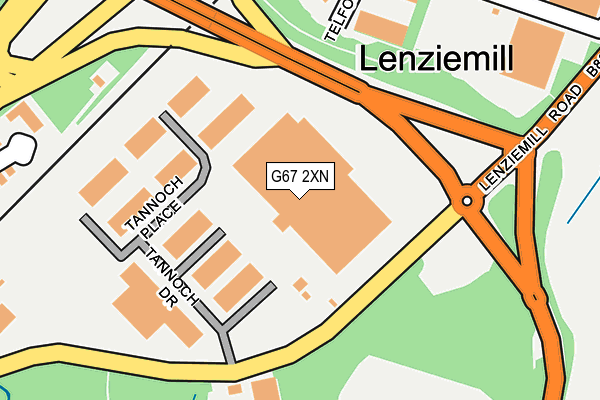 G67 2XN map - OS OpenMap – Local (Ordnance Survey)