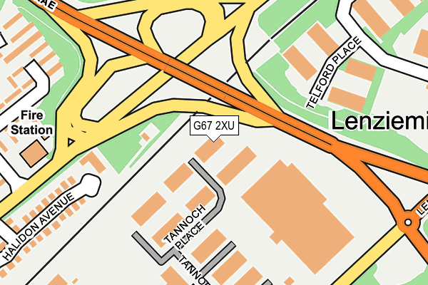 G67 2XU map - OS OpenMap – Local (Ordnance Survey)