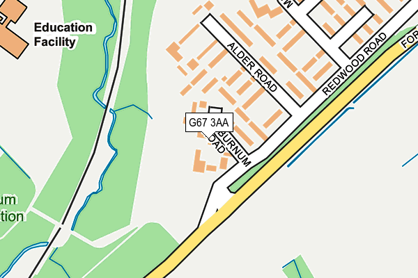 G67 3AA map - OS OpenMap – Local (Ordnance Survey)