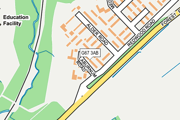 G67 3AB map - OS OpenMap – Local (Ordnance Survey)