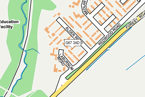 G67 3AD map - OS OpenMap – Local (Ordnance Survey)