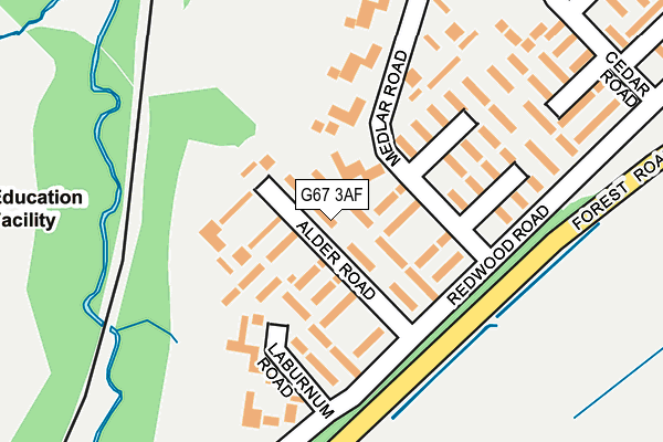 G67 3AF map - OS OpenMap – Local (Ordnance Survey)