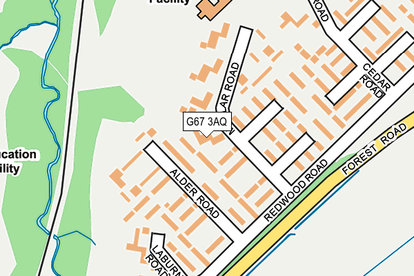 G67 3AQ map - OS OpenMap – Local (Ordnance Survey)