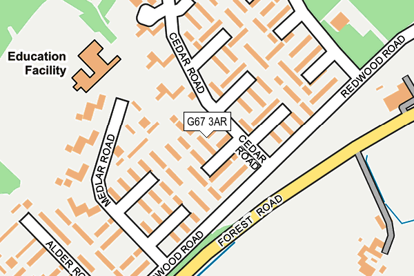 G67 3AR map - OS OpenMap – Local (Ordnance Survey)