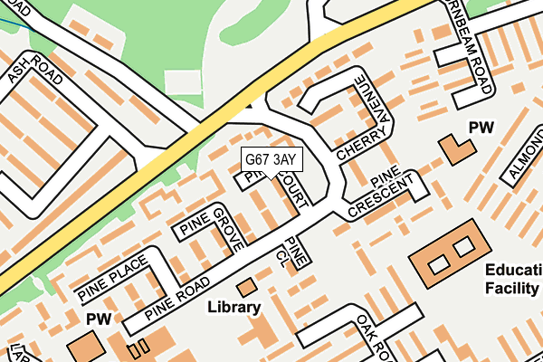 G67 3AY map - OS OpenMap – Local (Ordnance Survey)