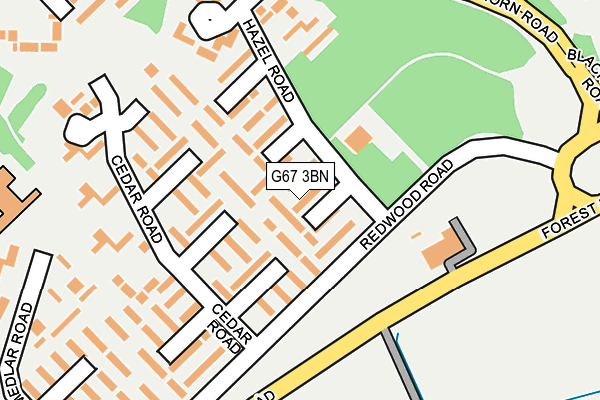 G67 3BN map - OS OpenMap – Local (Ordnance Survey)