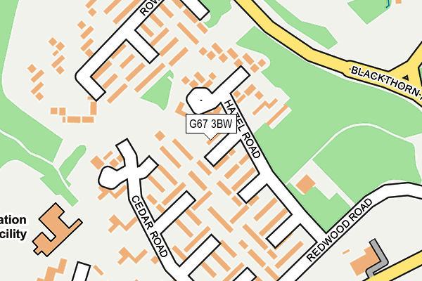 G67 3BW map - OS OpenMap – Local (Ordnance Survey)