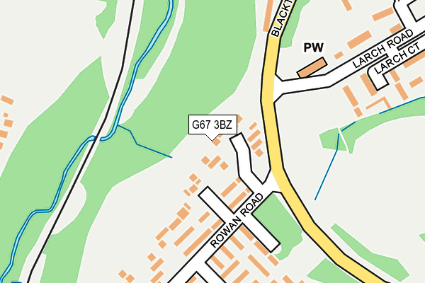 G67 3BZ map - OS OpenMap – Local (Ordnance Survey)