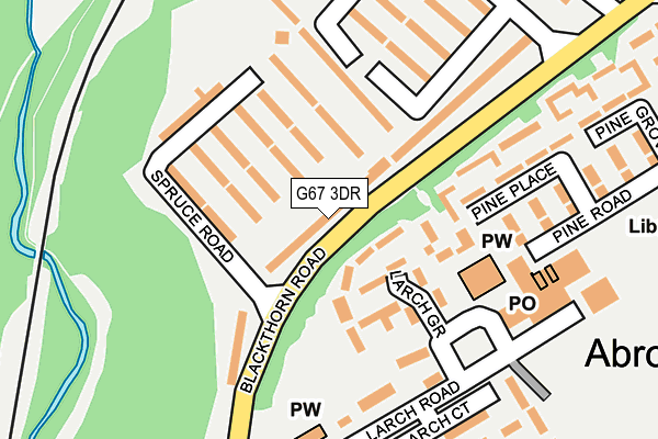 G67 3DR map - OS OpenMap – Local (Ordnance Survey)