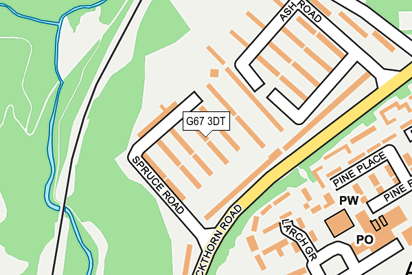 G67 3DT map - OS OpenMap – Local (Ordnance Survey)