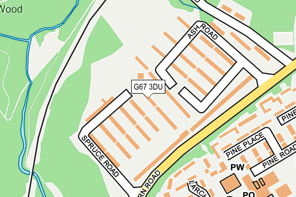 G67 3DU map - OS OpenMap – Local (Ordnance Survey)