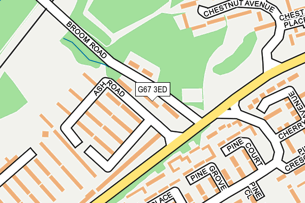 G67 3ED map - OS OpenMap – Local (Ordnance Survey)