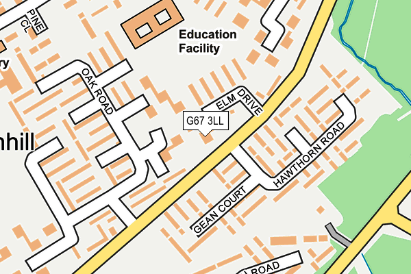 G67 3LL map - OS OpenMap – Local (Ordnance Survey)