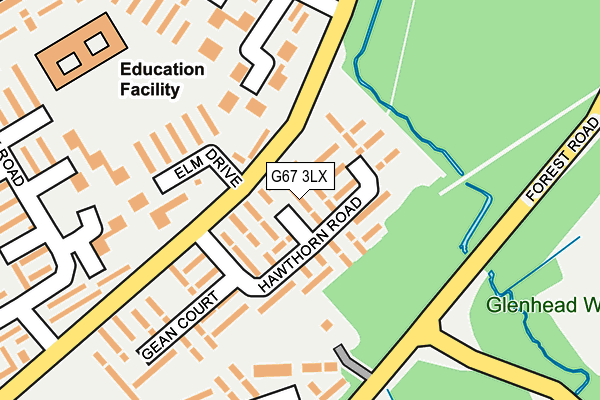 G67 3LX map - OS OpenMap – Local (Ordnance Survey)