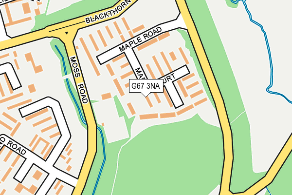 G67 3NA map - OS OpenMap – Local (Ordnance Survey)