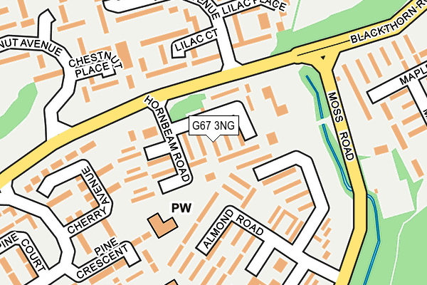 G67 3NG map - OS OpenMap – Local (Ordnance Survey)