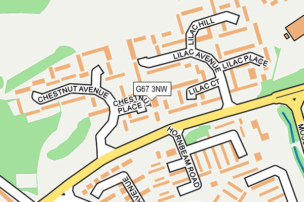 G67 3NW map - OS OpenMap – Local (Ordnance Survey)