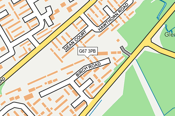 G67 3PB map - OS OpenMap – Local (Ordnance Survey)