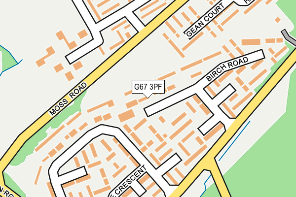 G67 3PF map - OS OpenMap – Local (Ordnance Survey)