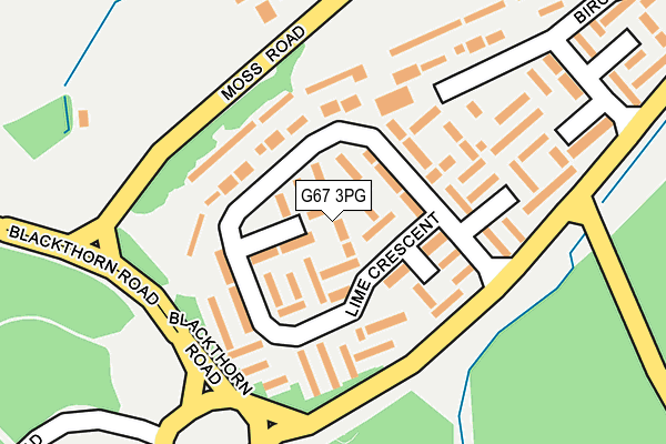G67 3PG map - OS OpenMap – Local (Ordnance Survey)