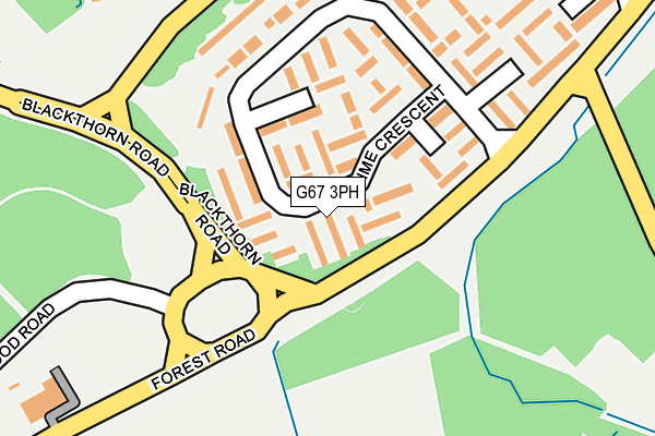 G67 3PH map - OS OpenMap – Local (Ordnance Survey)