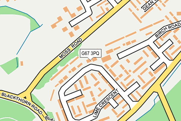 G67 3PQ map - OS OpenMap – Local (Ordnance Survey)