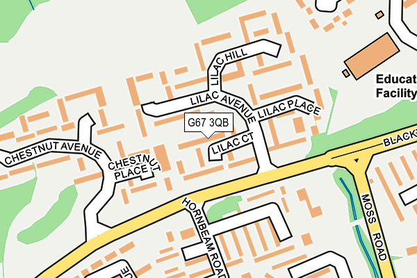 G67 3QB map - OS OpenMap – Local (Ordnance Survey)