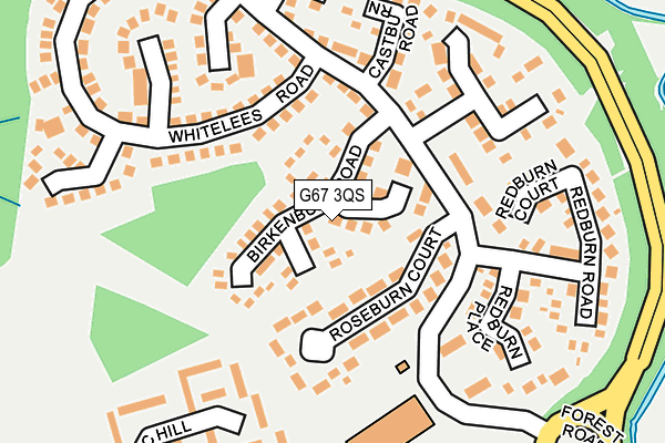 G67 3QS map - OS OpenMap – Local (Ordnance Survey)