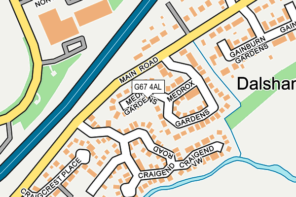 G67 4AL map - OS OpenMap – Local (Ordnance Survey)