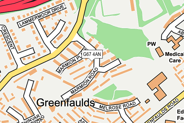 G67 4AN map - OS OpenMap – Local (Ordnance Survey)