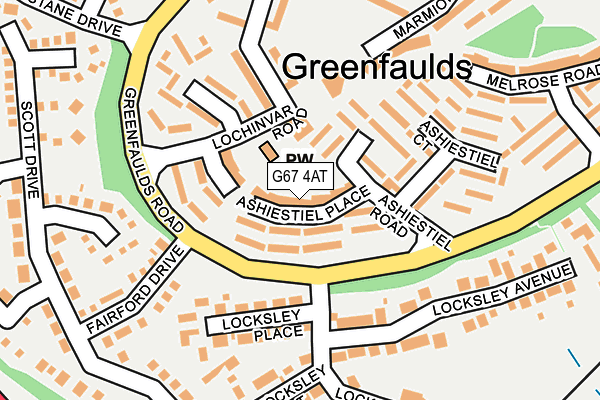 G67 4AT map - OS OpenMap – Local (Ordnance Survey)