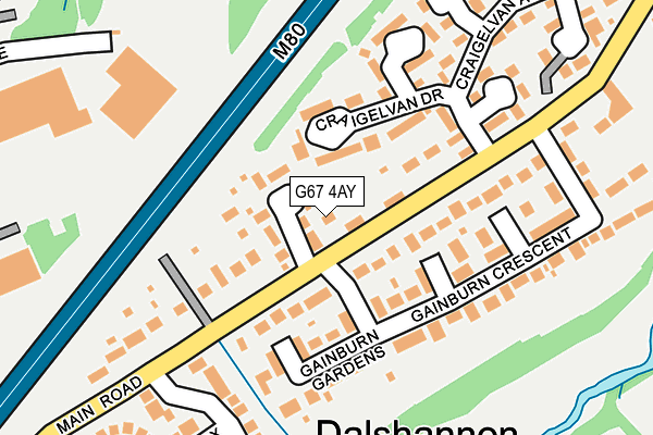 G67 4AY map - OS OpenMap – Local (Ordnance Survey)