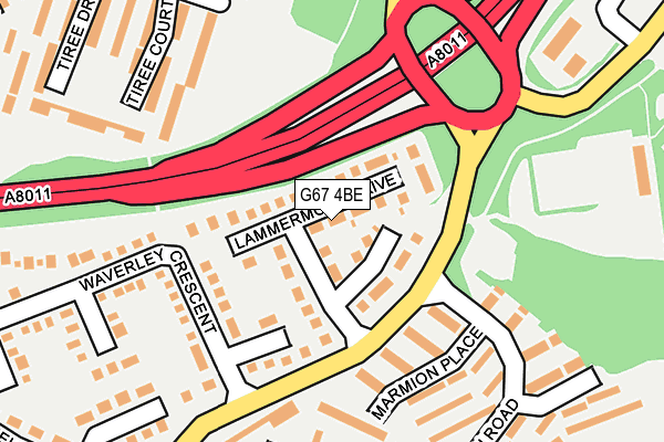 G67 4BE map - OS OpenMap – Local (Ordnance Survey)