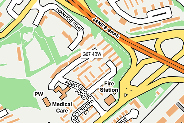 G67 4BW map - OS OpenMap – Local (Ordnance Survey)