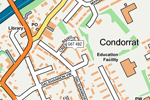 G67 4BZ map - OS OpenMap – Local (Ordnance Survey)