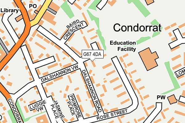 G67 4DA map - OS OpenMap – Local (Ordnance Survey)