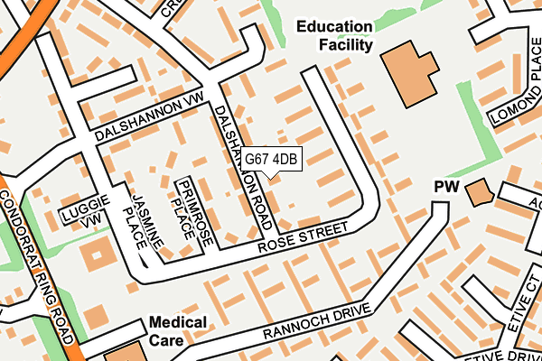 G67 4DB map - OS OpenMap – Local (Ordnance Survey)