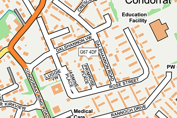 G67 4DF map - OS OpenMap – Local (Ordnance Survey)