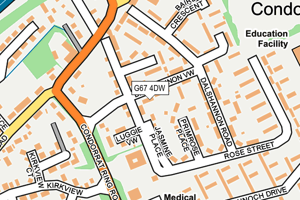 G67 4DW map - OS OpenMap – Local (Ordnance Survey)