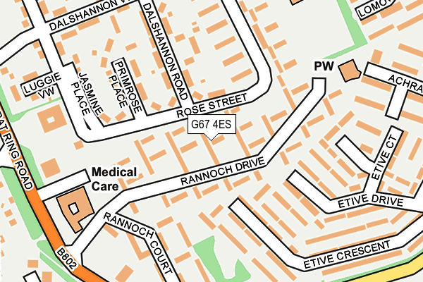 G67 4ES map - OS OpenMap – Local (Ordnance Survey)