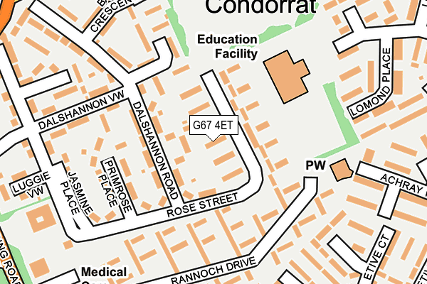 G67 4ET map - OS OpenMap – Local (Ordnance Survey)