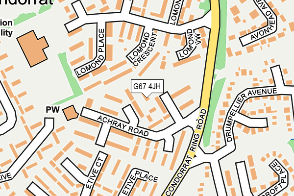 G67 4JH map - OS OpenMap – Local (Ordnance Survey)