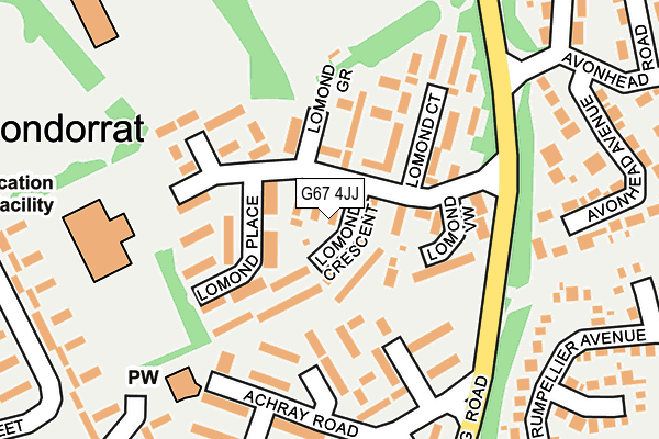 G67 4JJ map - OS OpenMap – Local (Ordnance Survey)